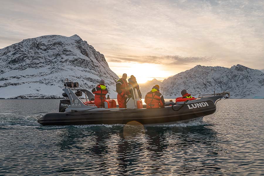 RIB boat cruise in Greenland